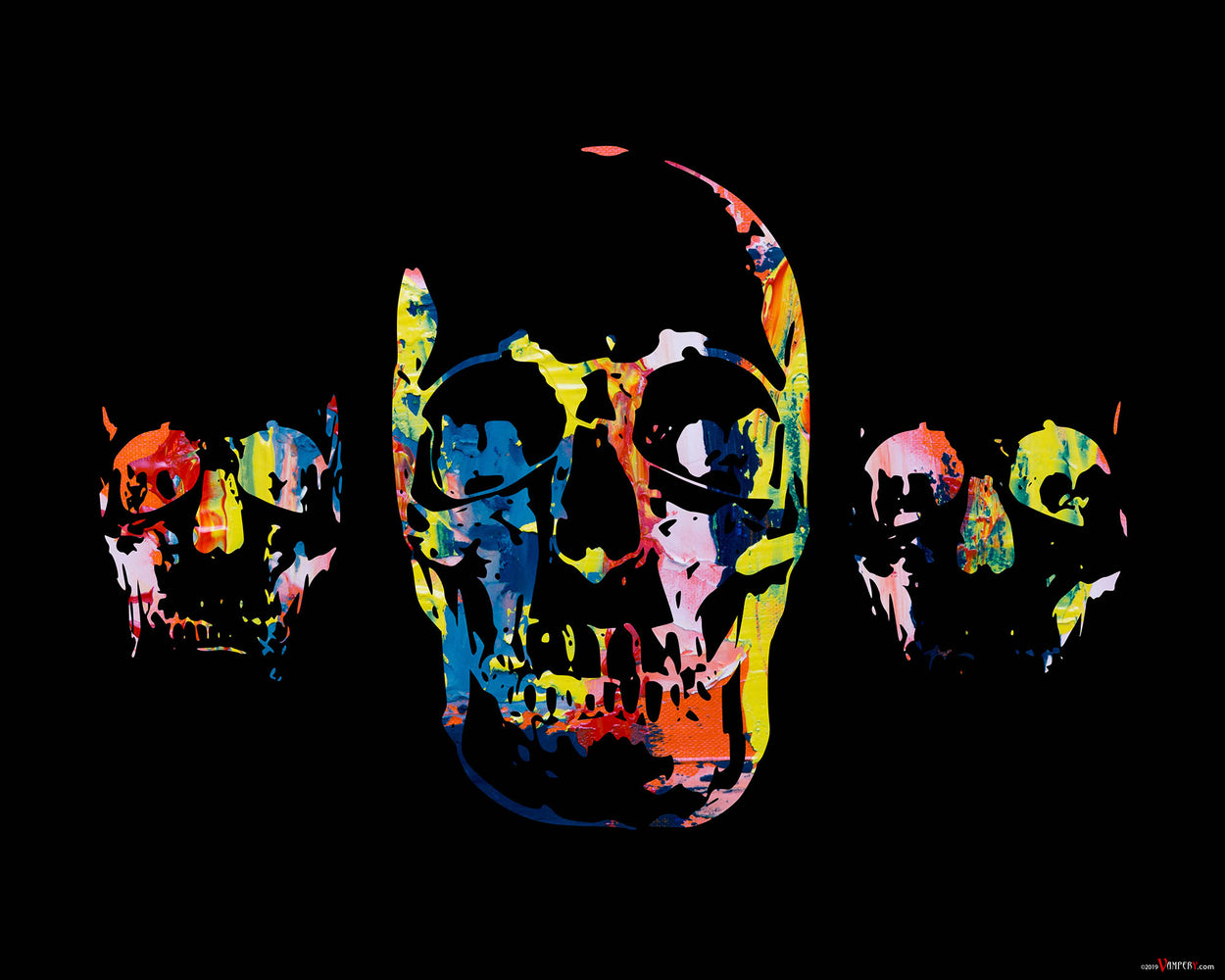 Three Skulls Art Poster