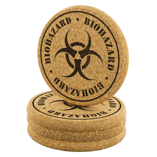 Biohazard Cork Coasters