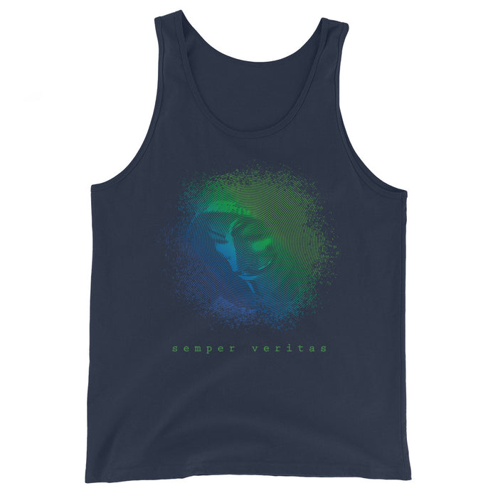 Semper Veritas Tank Top (Green/Blue)