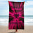 Pink Biohazard Beach Towel